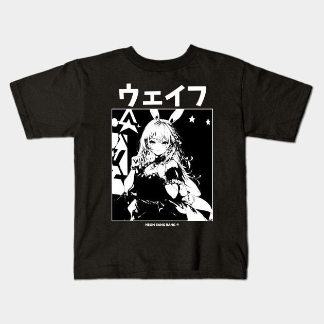 Anime Bunny Girl Japan Streetwear Manga Aesthetic Kids T-Shirt by Neon Bang Bang